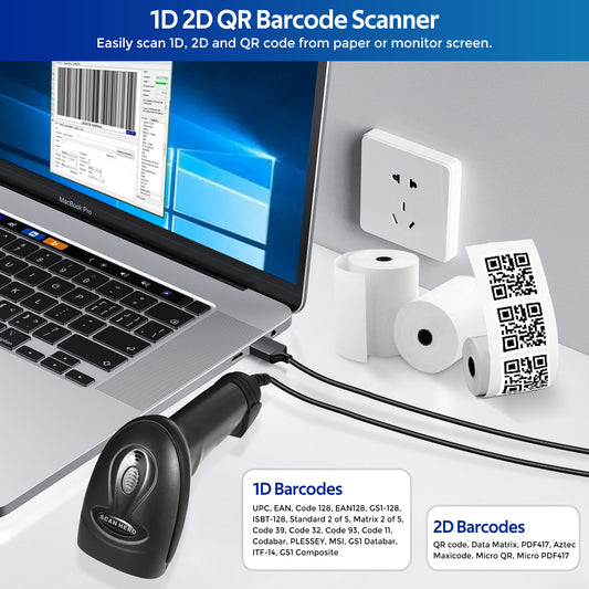 Scan Hero ST-2208 2D Image Wired Barcode Scanner